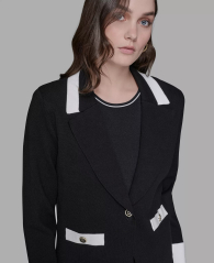 Женский вязаный блейзер Karl Lagerfeld Paris 1159863114 (Черный XL)