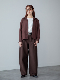 Легкий пиджак Uniqlo из смеси хлопка и льна 1159985989 (Коричневый M)