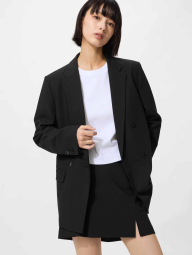 Классический пиджак UNIQLO на пуговицах 1160305598 (Черный S)