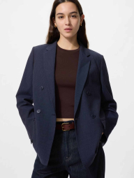 Классический пиджак UNIQLO на пуговицах 1160764752 (Синий L)