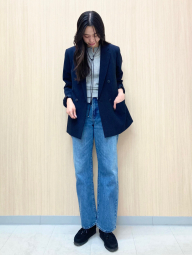 Классический пиджак UNIQLO на пуговицах 1160764752 (Синий L)
