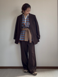 Класичний піджак UNIQLO 1160911008 (Коричневий S)
