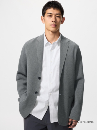 Вязаный пиджак UNIQLO 1161521102 (Серый XXL)