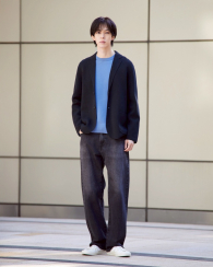Вязаный пиджак UNIQLO 1161521519 (Черный 3XL)