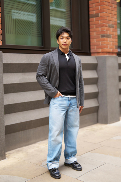 Пиджак с начесом UNIQLO 1159856383 (Серый L)