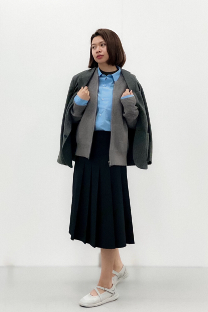 Пиджак с начесом UNIQLO 1159856383 (Серый L)