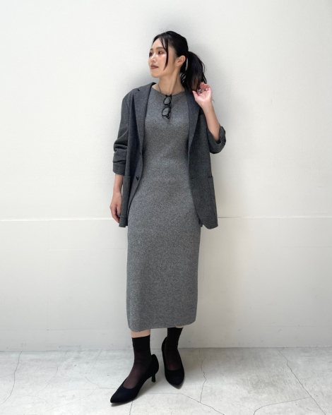 Пиджак с начесом UNIQLO 1159856484 (Серый XL)