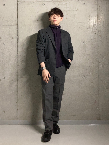 Пиджак с начесом UNIQLO 1159856484 (Серый XL)