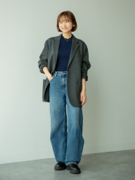 Пиджак с начесом UNIQLO 1159856484 (Серый XL)