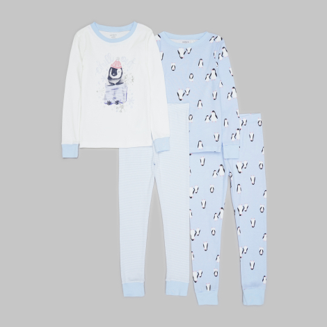 Детская пижама с принтом Carter's набор 2 пижамы 1159840448 (Голубой 6) на рост 114-122 см