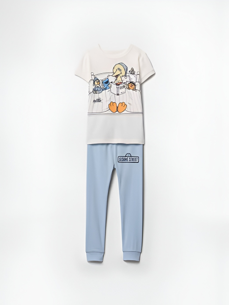 Дитяча піжама Sesame Street GAP футболка та штани 1159841080 (Різні кольори 5)