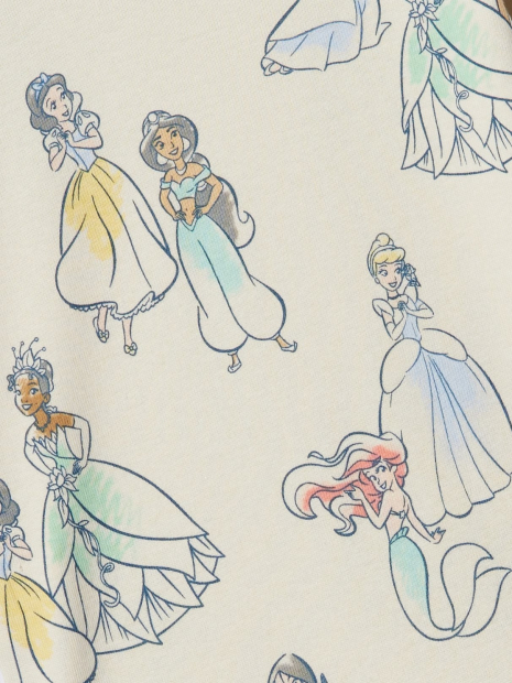Дитяча піжама Disney Princess GAP лонгслів та штани 1159842345 (Молочний 3)