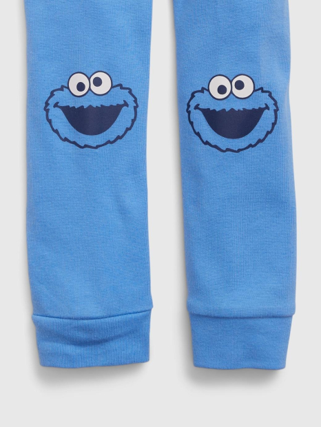 Детская пижама Sesame Street GAP лонгслив и штаны 1159842385 (Синий 6)