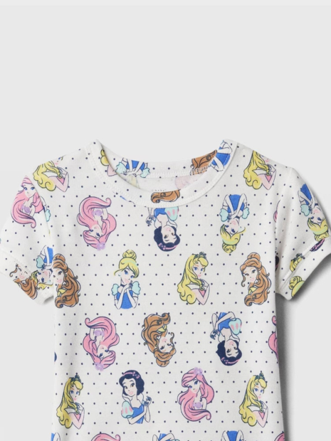 Детская пижама Disney Princess GAP футболка и шорты 1159850111 (Белый 2) на рост 95 см