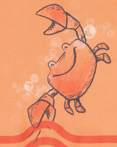 Набір дитячих піжам Carter's дві футболки, штани та шортики 1159852138 (Помаранчевий 3T) на зріст 93-99 см