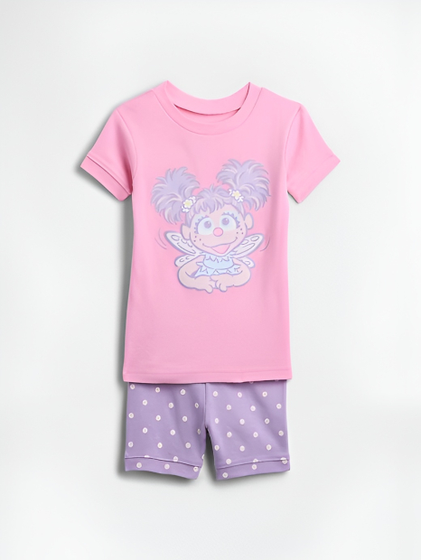 Дитяча піжама Sesame Street GAP футболка та шорти 1159858789 (Різні кольори 5) на зріст 110 см