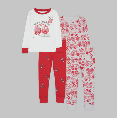 Набір дитячих піжам Carter's 2 лонгсліви та 2 штанів 1159861005 (Різні кольори 4T) на зріст 99-105 см