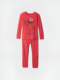 Детская пижама Sesame Street GAP лонгслив и штаны 1159841084 (Красный 6)