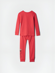 Детская пижама Sesame Street GAP лонгслив и штаны 1159841084 (Красный 6)