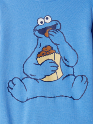 Детская пижама Sesame Street GAP лонгслив и штаны 1159842385 (Синий 6)