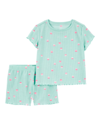 Детская пижама Carter's футболка и шортики 1159852200 (Бирюзовый 2T) на рост 88-93 см