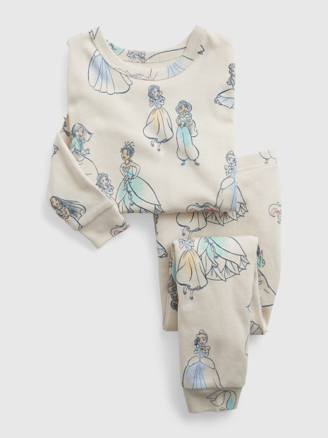 Дитяча піжама Disney Princess GAP лонгслів та штани 1159843367 (Молочний 18-24M)