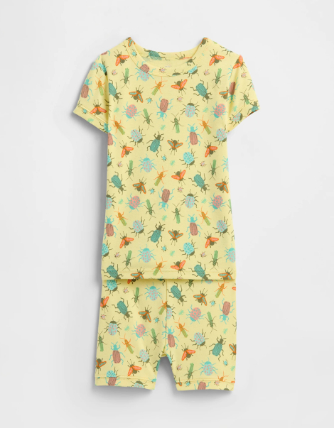 Детская пижама GAP футболка и шорты 1159843773 (Желтый 12-18M)