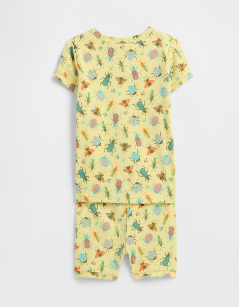 Детская пижама GAP футболка и шорты 1159843773 (Желтый 12-18M)