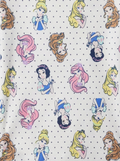 Дитяча піжама Disney Princess GAP футболка та шорти 1159849666 (Білий 6-12M)