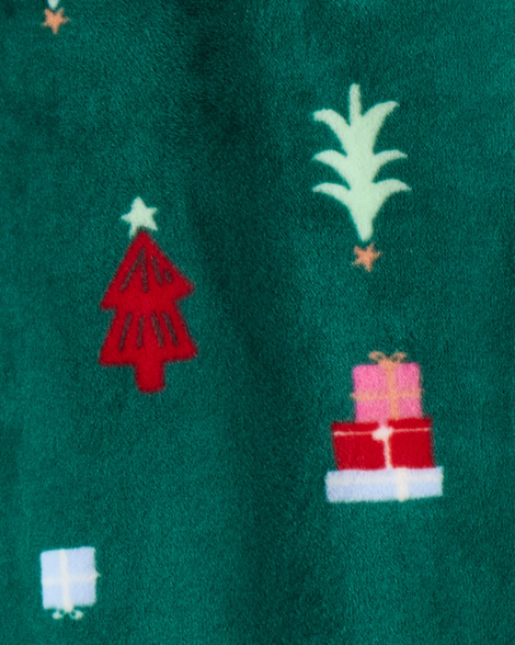 Велюрова піжама для малюків Carter's комбінезон на блискавці 1159852159 (Зелений 12M) на зріст 72-76 см