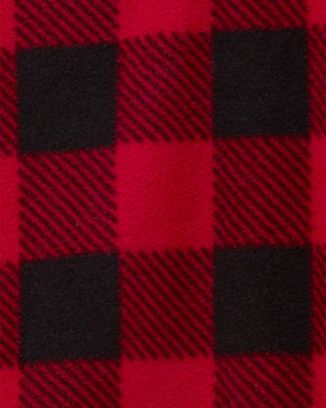 Детская флисовая пижама Carter's комбинезон на молнии 1159853888 (Черный/Красный 24M) на рост 81-86 см