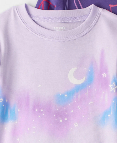 Набор детских пижам Carter's 2 лонгслива и 2 джоггеров 1159857570 (Розовый/Фиолетовый 6M) на рост 61-69 см