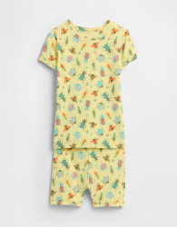 Детская пижама GAP футболка и шорты 1159843773 (Желтый 12-18M)