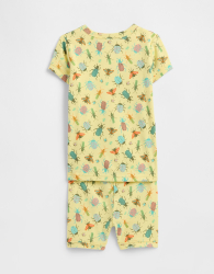 Детская пижама GAP футболка и шорты 1159843773 (Желтый 12-18M)