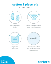 Пижама для малышей Carter's комбинезон на молнии 1159846090 (Оранжевый 24M)