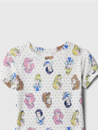 Дитяча піжама Disney Princess GAP футболка та шорти 1159849666 (Білий 6-12M)