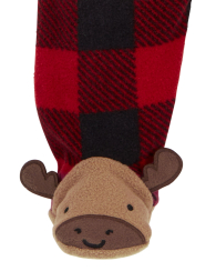 Детская флисовая пижама Carter's комбинезон на молнии 1159860405 (Черный/Красный 0M) на рост 43-46 см