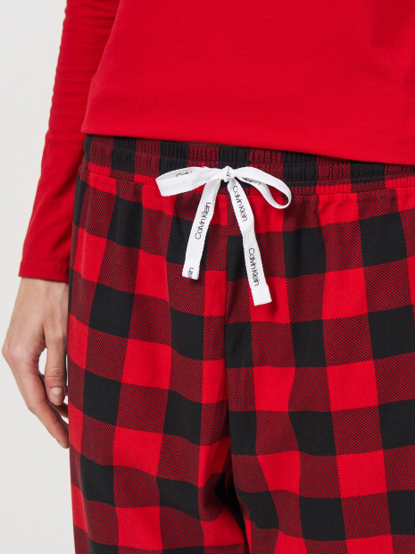 Жіноча піжама Calvin Klein лонгслів, штани та шорти 1159837403 (Червоний S)