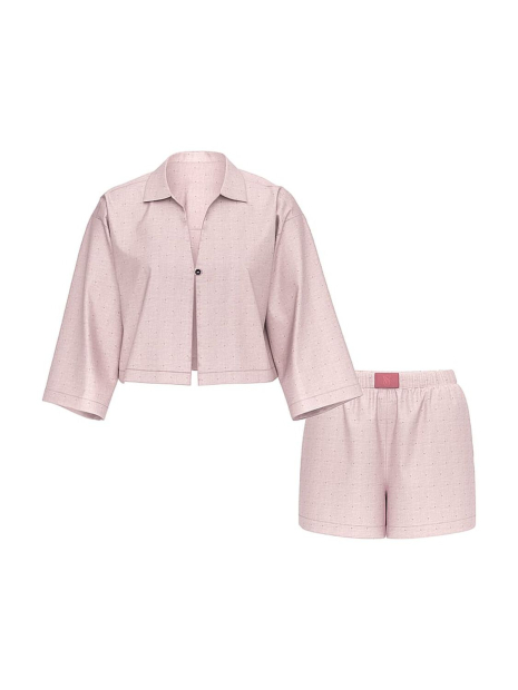 Домашний пижамный комплект Victoria’s Secret рубашка и шорты 1159839651 (Сиреневый XL)