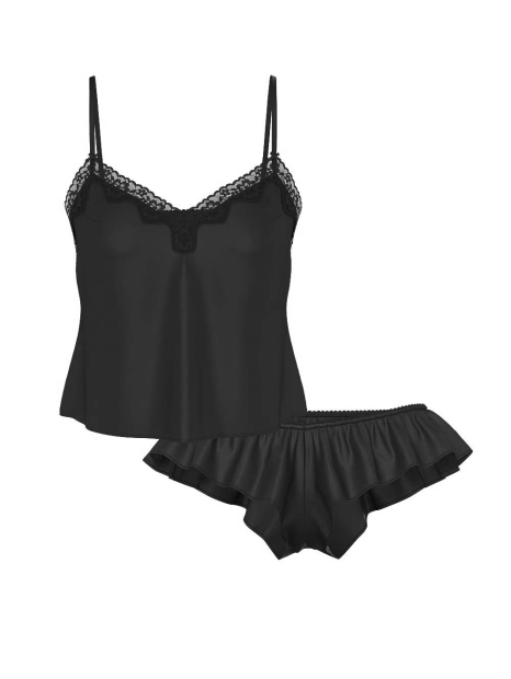Домашній комплект піжама Victoria's Secret майка та шорти 1159838690 (Чорний L)