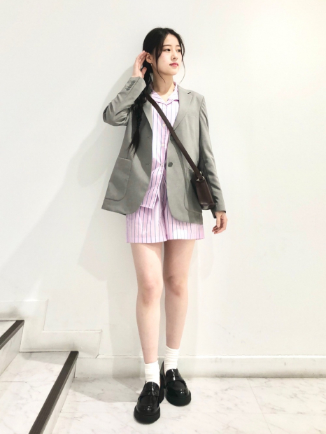 Женская пижама Uniqlo комплект рубашка и шорты 1159842882 (Розовый XXL)