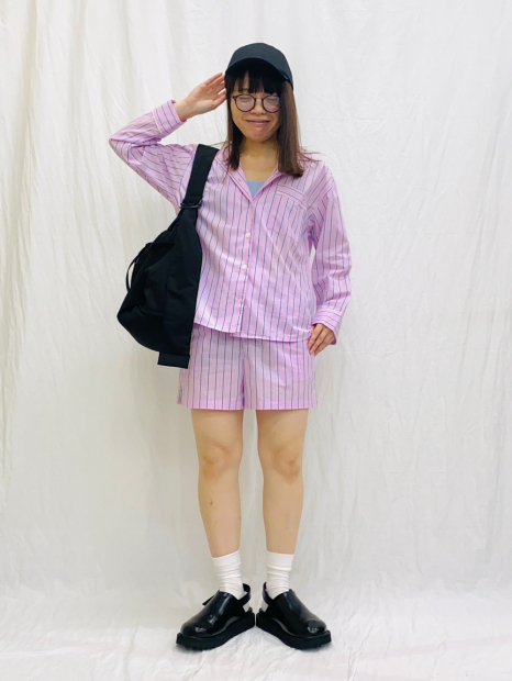 Женская пижама Uniqlo комплект рубашка и шорты 1159842882 (Розовый XXL)