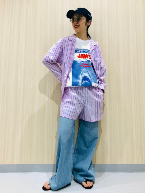 Женская пижама Uniqlo комплект рубашка и шорты 1159842882 (Розовый XXL)