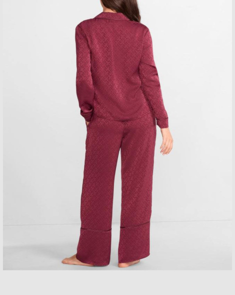 Женская пижама Tommy Hilfiger рубашка и штаны 1159841295 (Бордовый S)