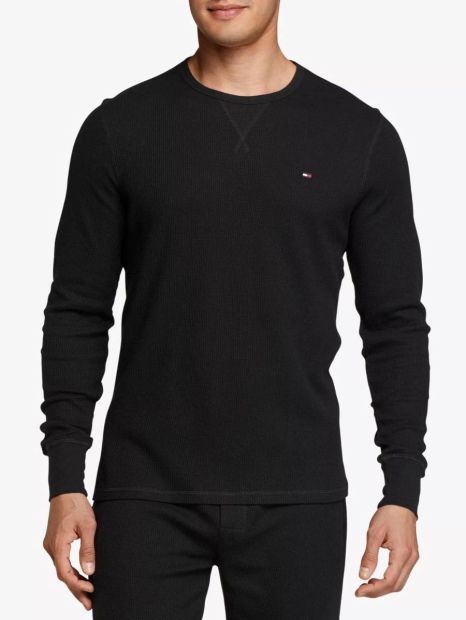 Мужской домашний комплект Tommy Hilfiger лонгслив и джоггеры 1159841375 (Черный M)