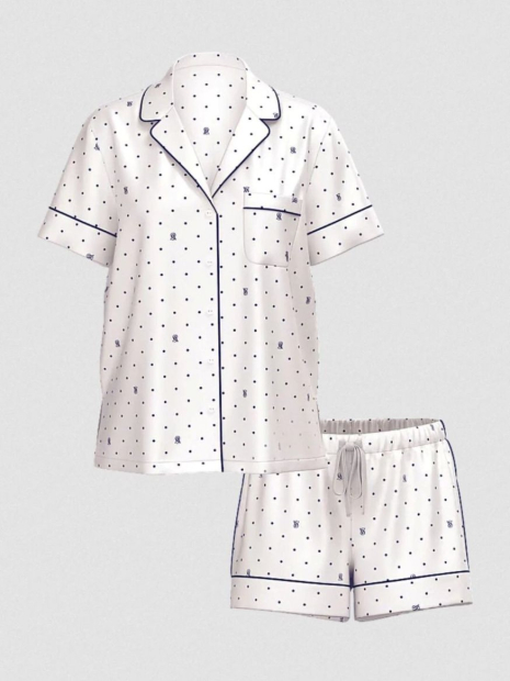 Сатинова піжама Victoria's Secret сорочка та шорти 1159843480 (Білий XXL)