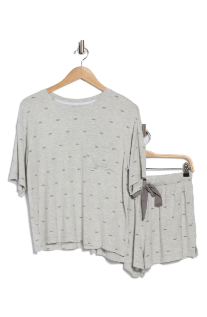Жіноча піжама DKNY футболка та шорти 1159845193 (Сірий XL)