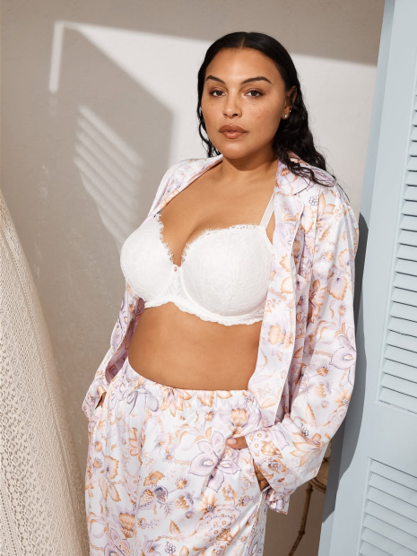 Атласная женская пижама Victoria's Secret рубашка и брюки 1159847451 (Сиреневый XXL)