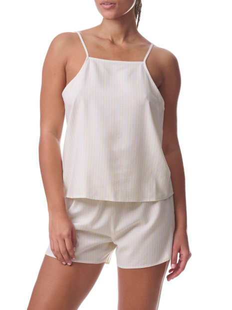 Женская пижама Tommy Hilfiger комплект для сна майка и шорты 1159846699 (Белый XL)