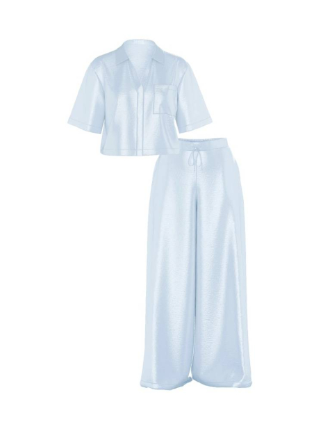 Женская гладкая пижама Victoria's Secret 1159848932 (Голубой S)